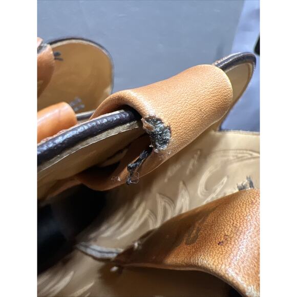 Durango Western Ranch Riding Distress Mens Boots Brown Size 10.5 EE main image 10